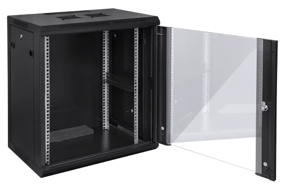 Szafa wisząca rack 19” W2 22U 600/450mm; czarna - obrazek 2