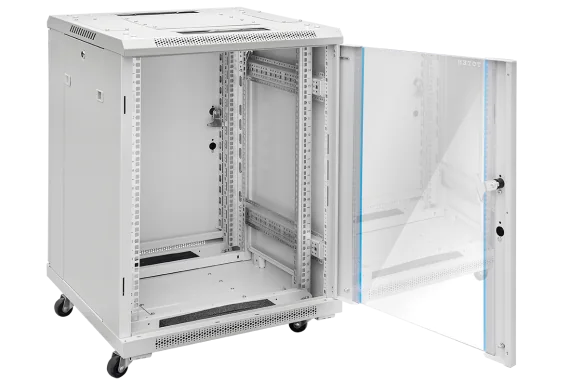 Szafa teleinformatyczna rack 19” G7 27U 600/800mm; szara - obrazek 2
