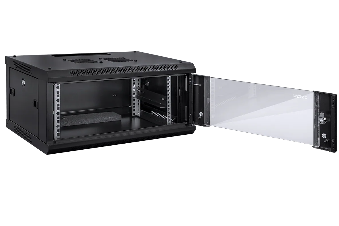 Szafa wisząca rack 19” W2 6U 600/450mm; czarna - obrazek 2