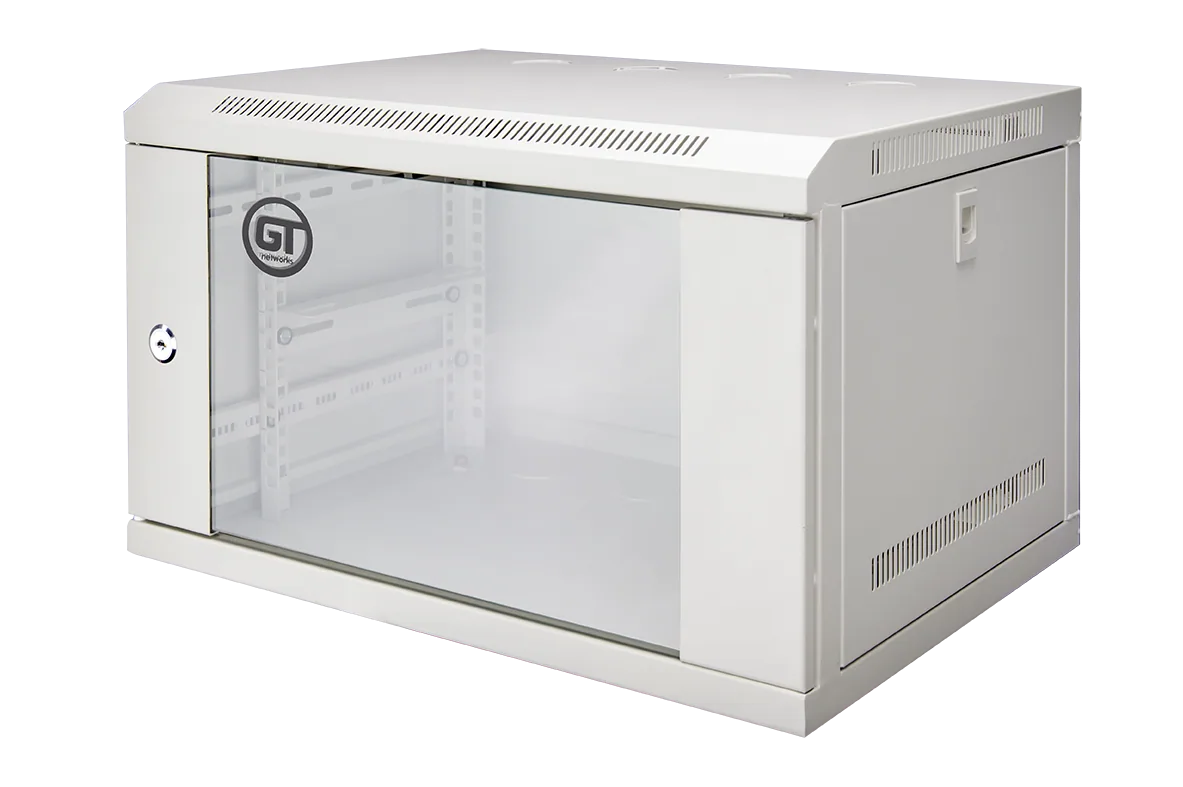 Szafa 19” GlassLINE wisząca 6U 540/400mm szara