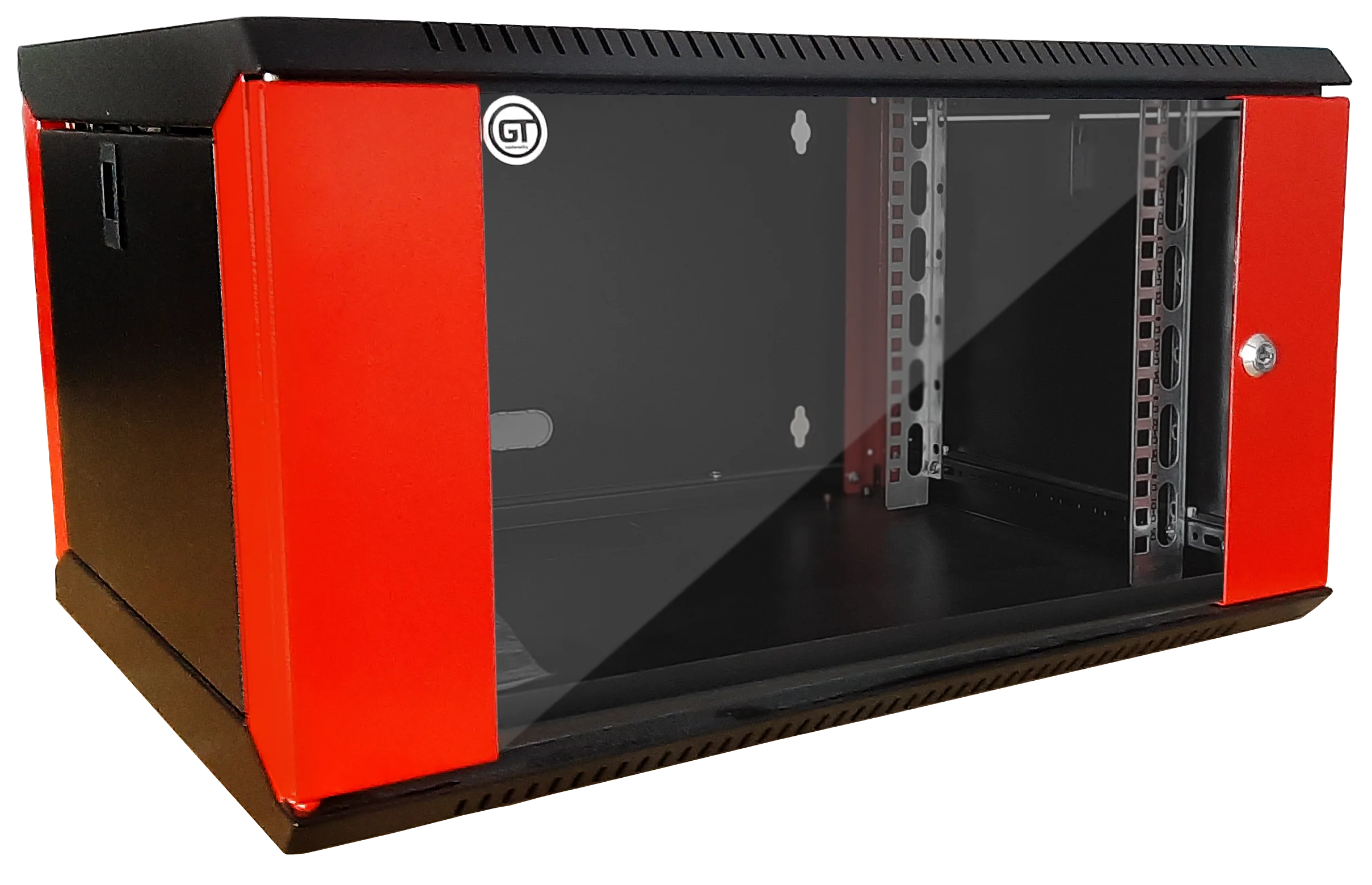 Szafa 19” RedLINE wisząca 16U 565x600mm; czarno czerwona
