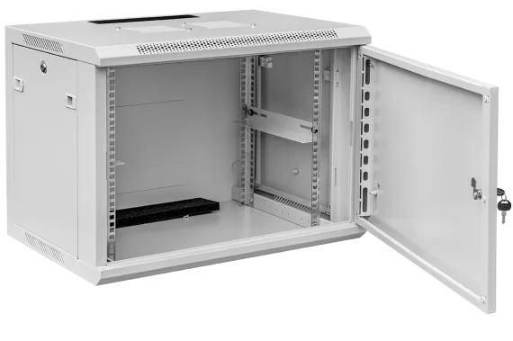 Szafa wisząca rack 19” W1 9U 600/450mm; szara - obrazek 2